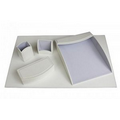 Dacasso  Colors 5 Pieces Leatherettee Desk Set - White